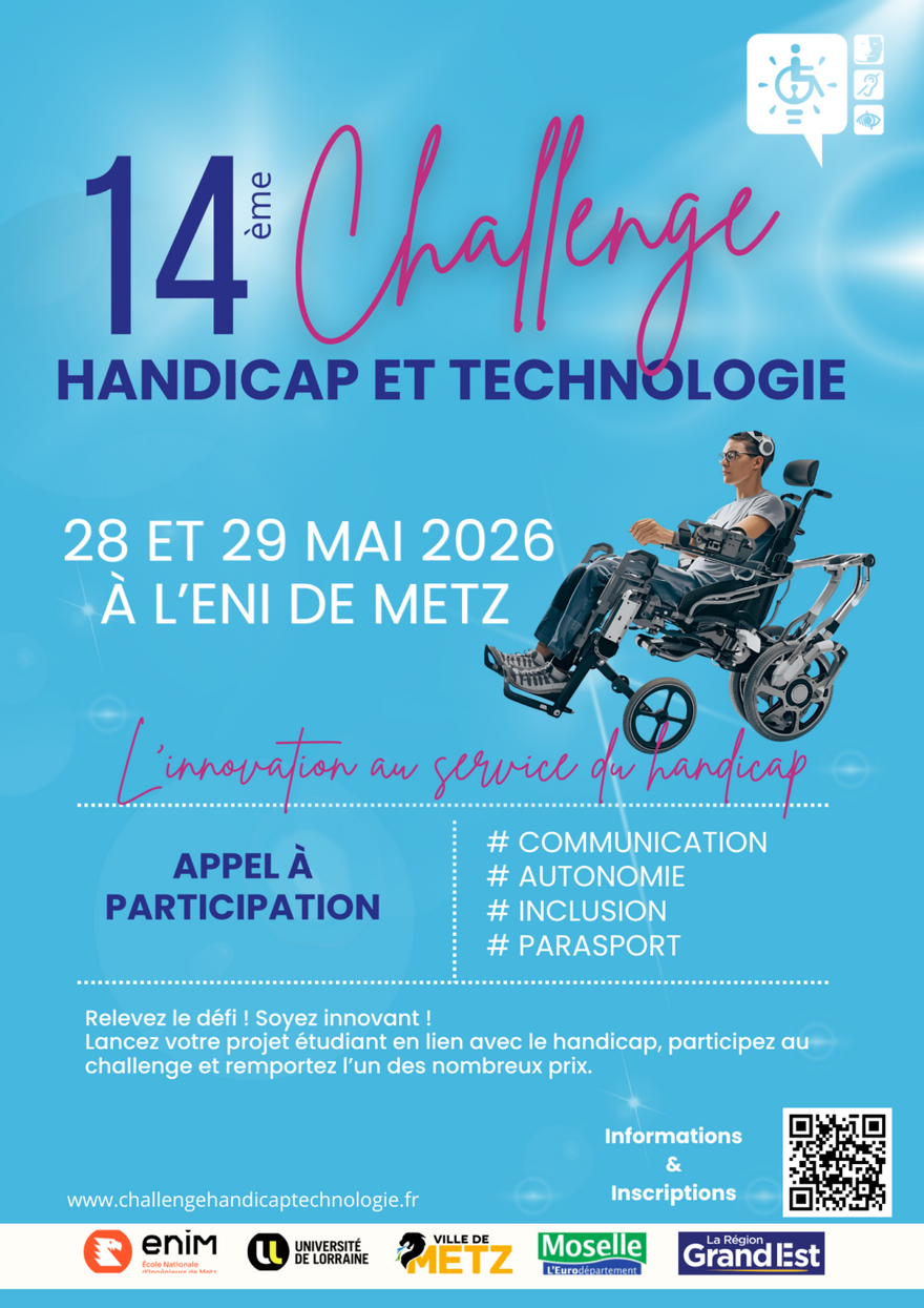 Affiche grand public du Challenge Handicap & Technologie 2026