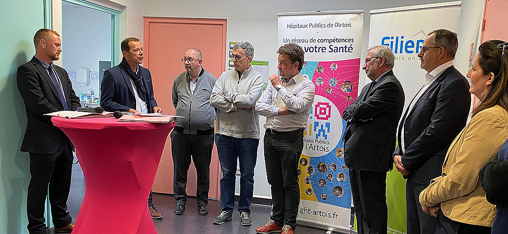 Prise de parole de Nicolas Blanchart pendant la signature du partenariat