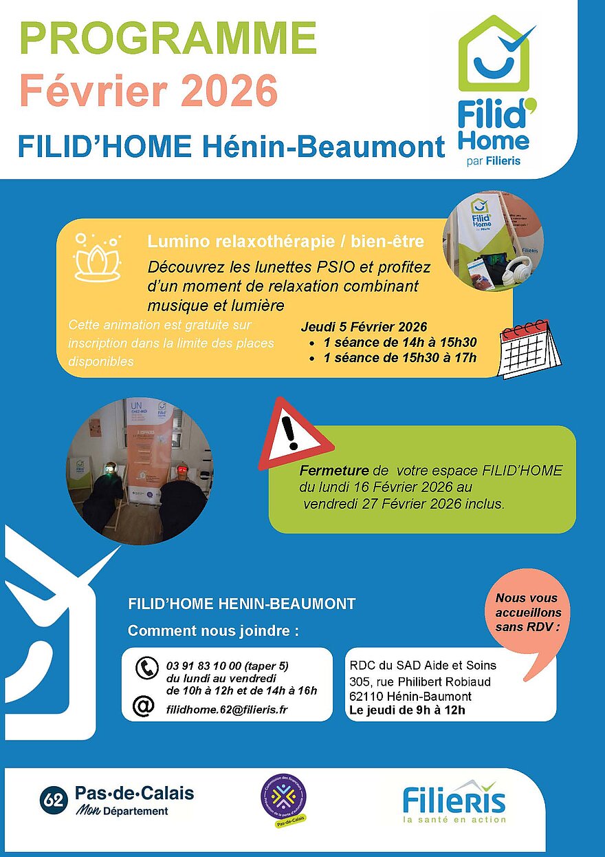 Affiche du programme Filid'home à Hénin-Beaumont