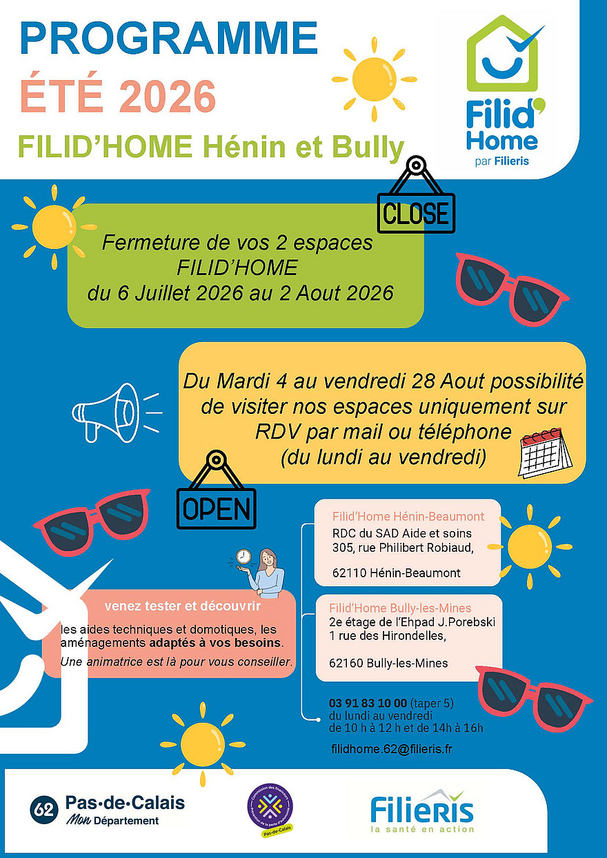 Affiche Filid'home avec le programme de l'été