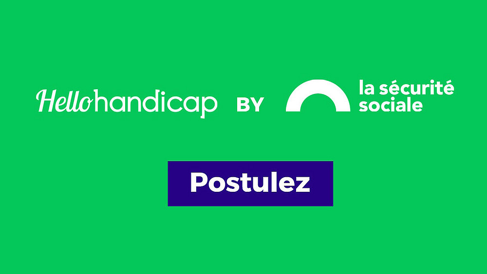 Logo Hello Handicap sur fond vert