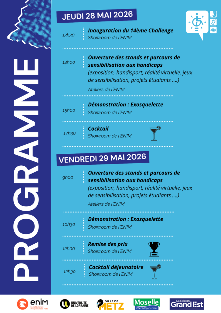 Affiche avec toutes les dates et évènements